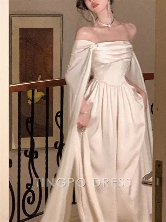 TingPo Wholesale Elegant New Fashion Evening Party Ladies Vestido Vintage Long Prom Dress